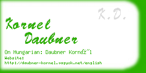 kornel daubner business card